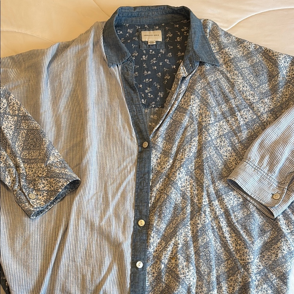 Women’s Blue Patterned Shirt